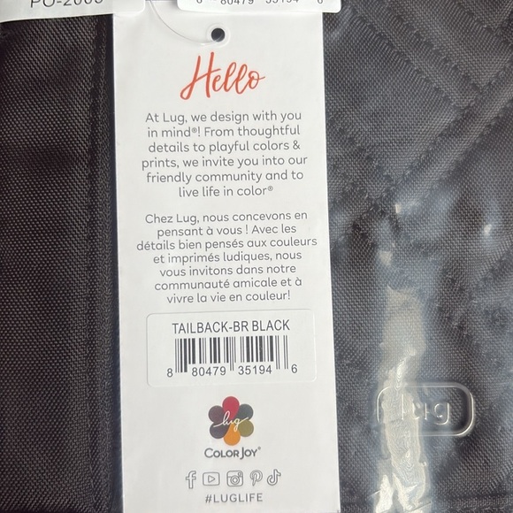 Lug Tailback Sling Bag-Brushed Black-NWT - Picture 11 of 11